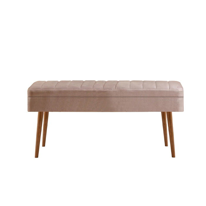 Hanah Home 0900 - 3 Conjunto Mesa y Sillas Extensibles, Tablero Melamina, Terciopelo, Pino Atlántico y Piedra, 4 Sillas y Banco